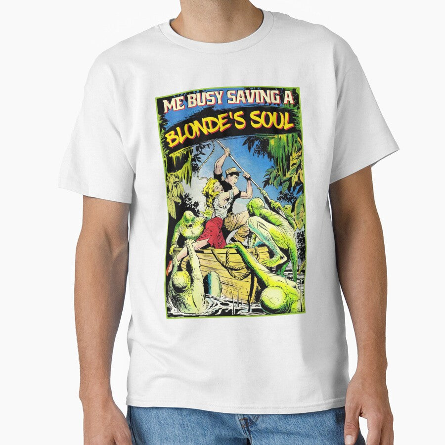 Vintage Swamp Monster Retro Horror Poster Blonde Gift by TheAplus