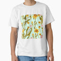 Daffodil tulip snowdrop Easter an ornate pattern mint by Yana Mustafina | Boho Soulful Designs