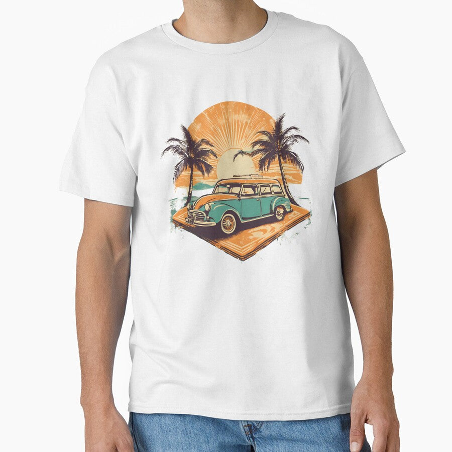 Retro Summer Beach Design by LarkaArt
