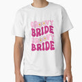 Retro Groovy 60s 70s Bride Bachelorette Party Matching Bridesmaid Vintage T-Shirt by AUAINO