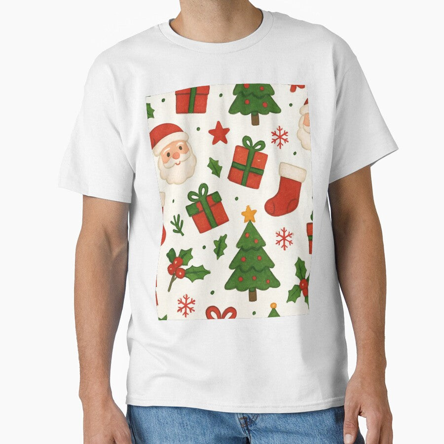 Cute Christmas Santa & Gifts Pattern by SassyArtistry