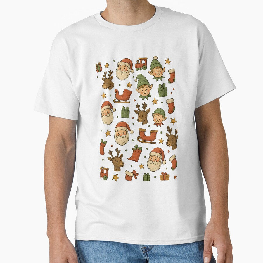 Christmas Pattern – Santa, Elf, Reindeer & Holiday Gifts by SnapLabDesigns