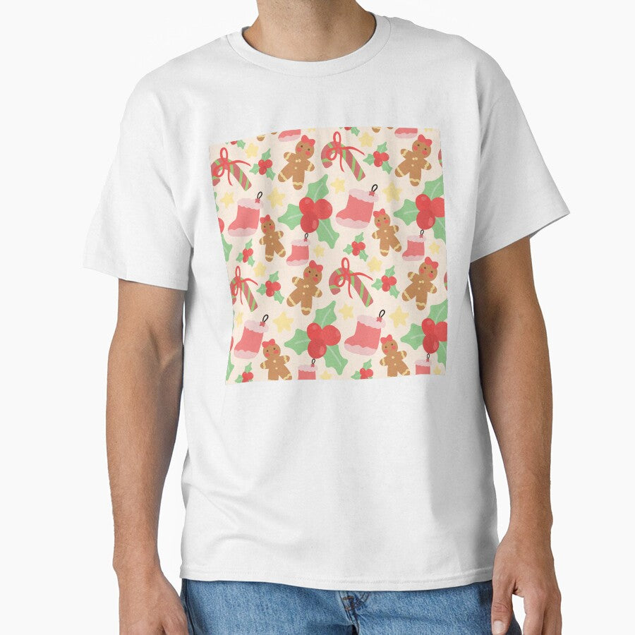 Pastel Gingerbread Christmas Pattern by LuckyStarShop7