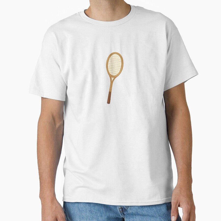 Vintage Wooden Tennis Racket Illustration | Classic Sports Aesthetic Art by TestingN-cap