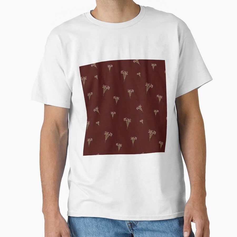 Branch pink flower floral pattern watercolor red by Yana Mustafina | Boho Soulful Designs Unisex , , , Long Sleeve Tee