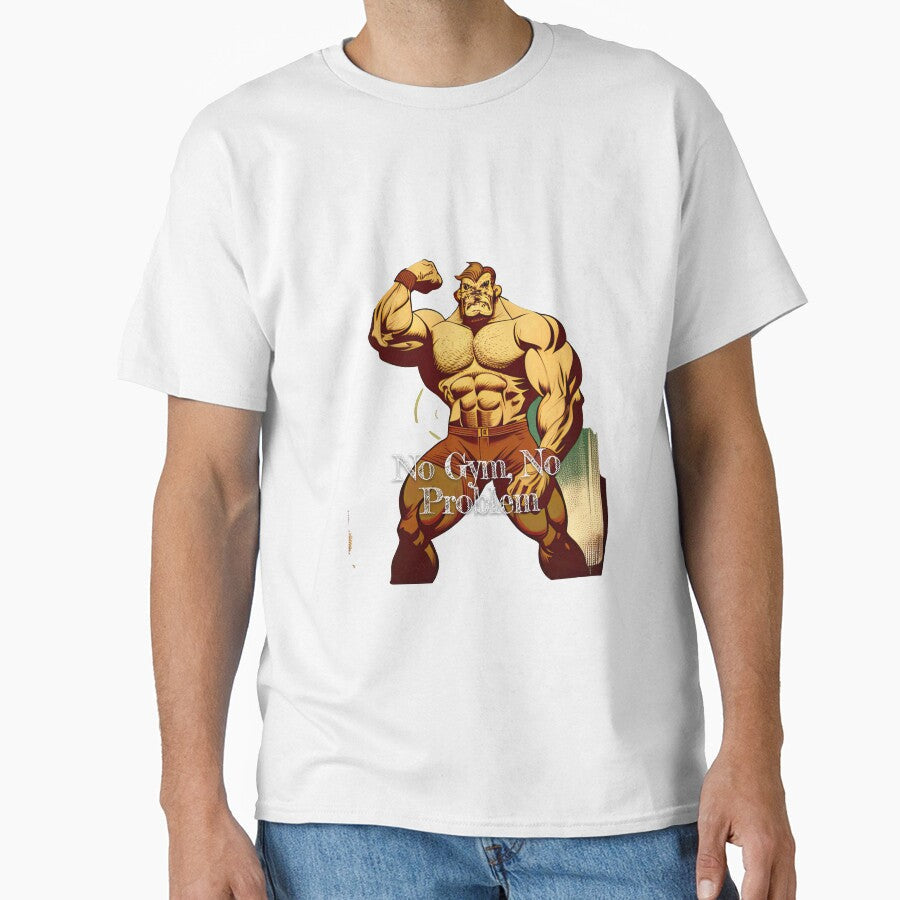 No Gym, No ProblemDesignBodybuilding Fitness Gym Workout Exercise Merch Print Design by tengamerx