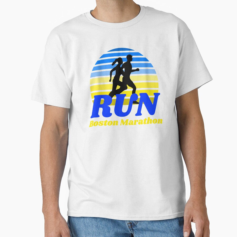 Run Boston Marathon Sunset by Marathon-Runner