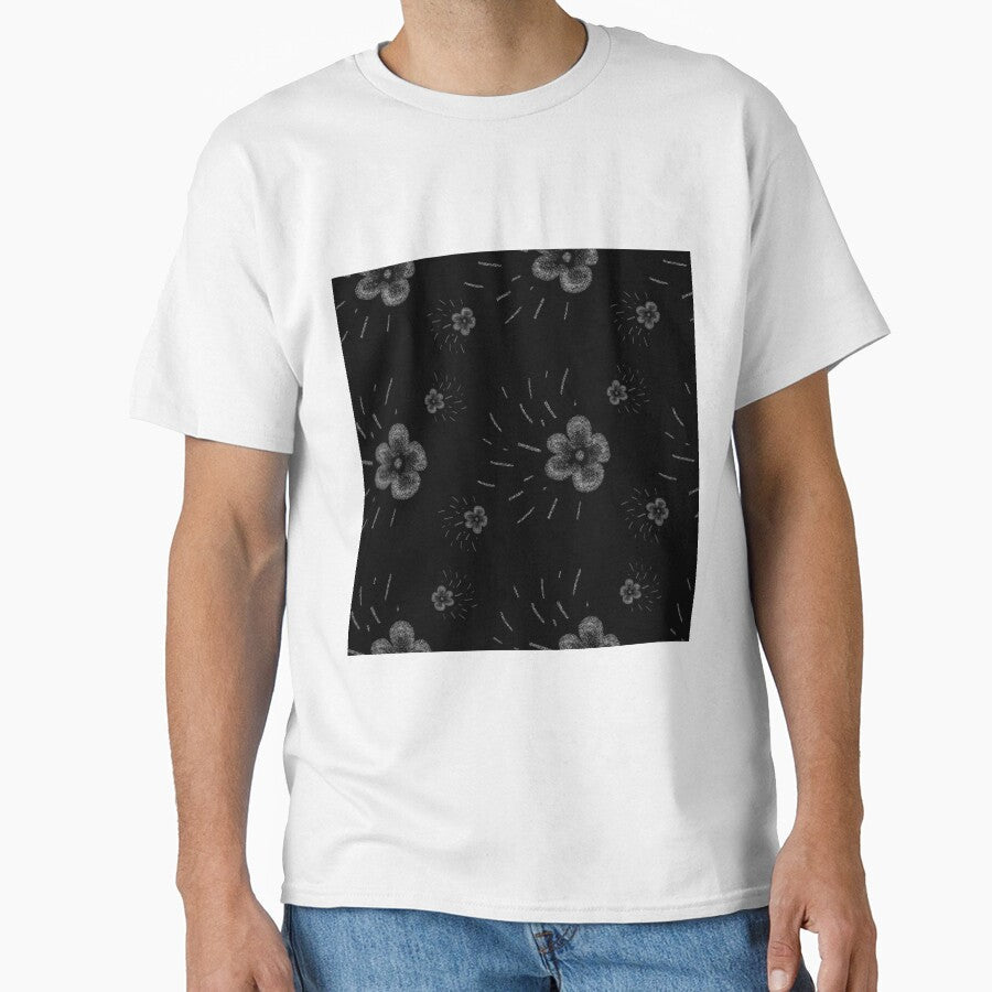 Flower flora stroke minimal sketch black pattern by Yana Mustafina | Boho Soulful Designs Unisex , , , Long Sleeve Tee