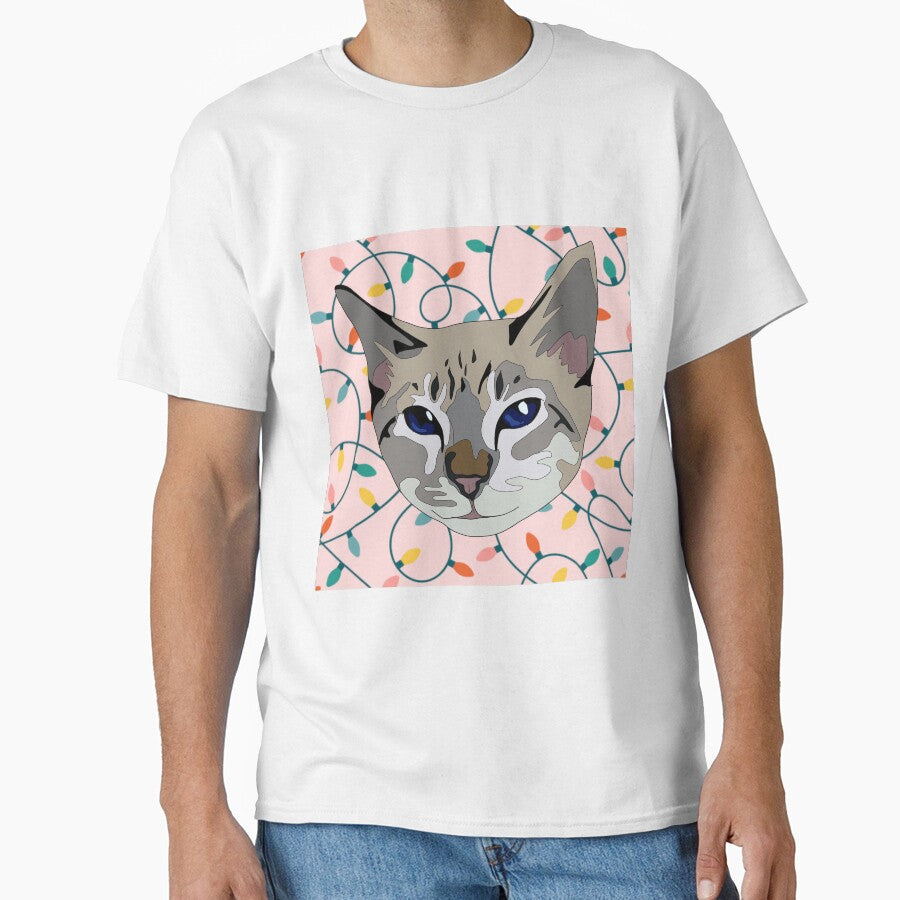 Christmas  light pattern cat by LeahcarsArt