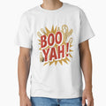 Vintage Boo Yah! Halloween Design – Retro Horror Ghost Poster Style by NovivoPrints