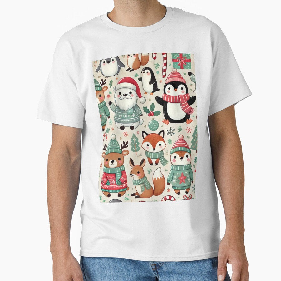 Festive Critters – Adorable Animal-Inspired Christmas Pattern by Lovingart222