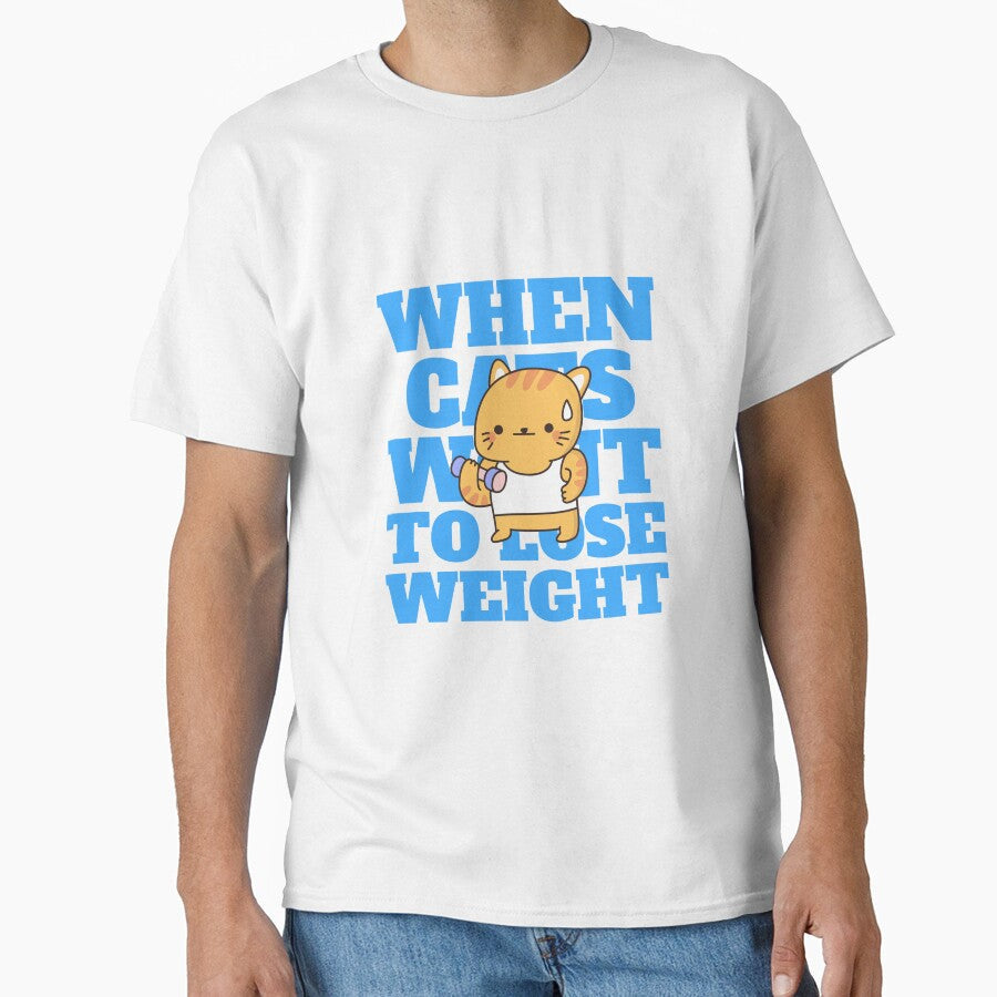 When cats want to lose weight tshirt by Eugenie974 Unisex , , , Long Sleeve Tee