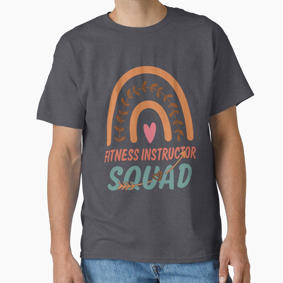 fitness Instructor Squad Rainbow Quote Gift Idea For Men and Womens - Funny fitness Instructor by Mmmm3344