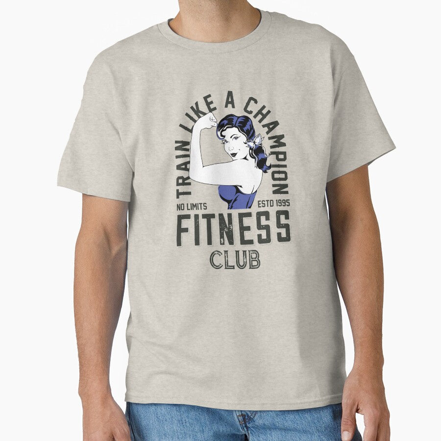 Women's Train Like a Champion Fitness Club by The Masked Designer Unisex , , , Long Sleeve Tee