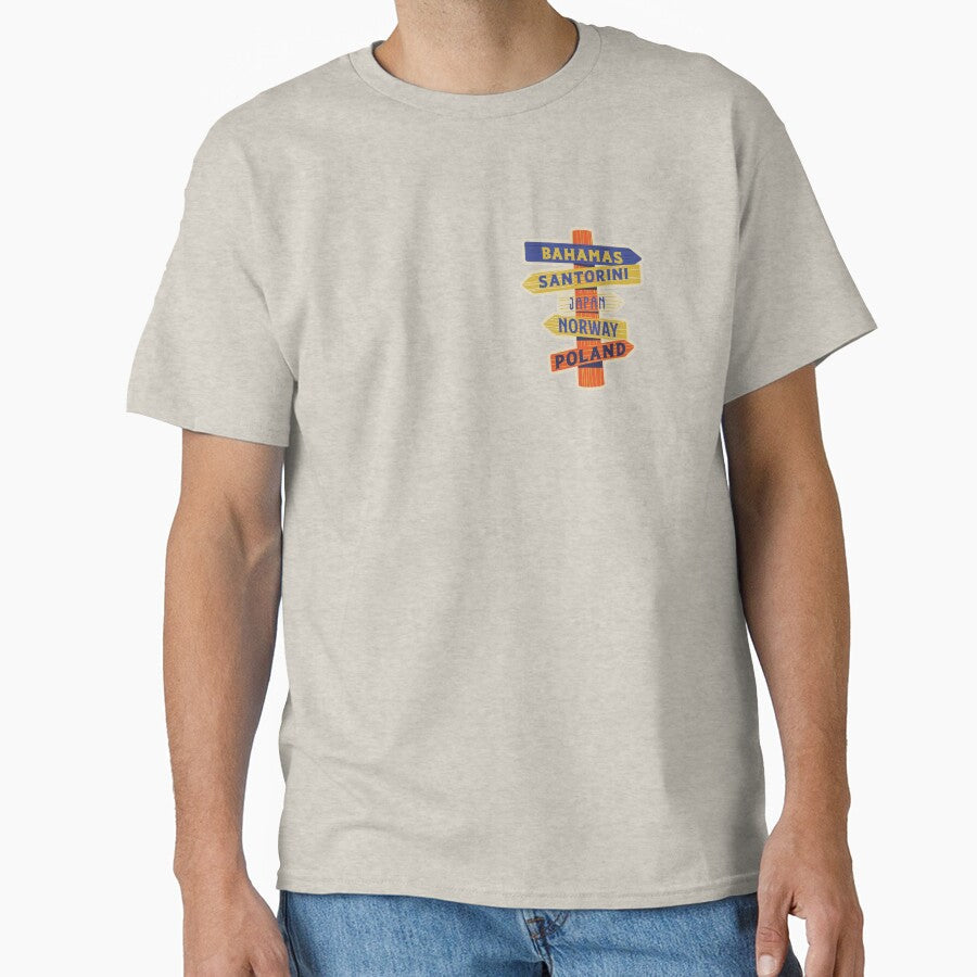 Travel Directions by ArtCity Designs Unisex , , , Long Sleeve Tee