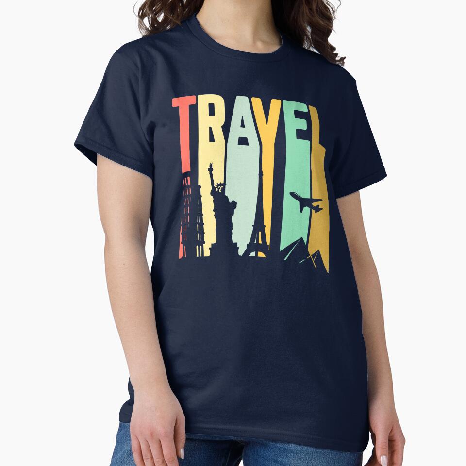 World Travel Gifts - Travel tshirt by Inkbomb Press Unisex , , , Long Sleeve Tee