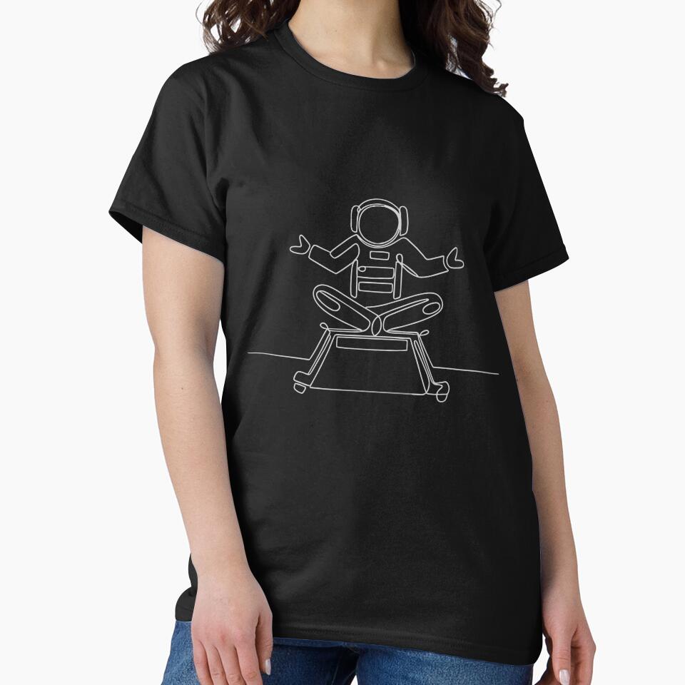 Chair Yoga astronaut by jkrphoto Unisex , , , Long Sleeve Tee