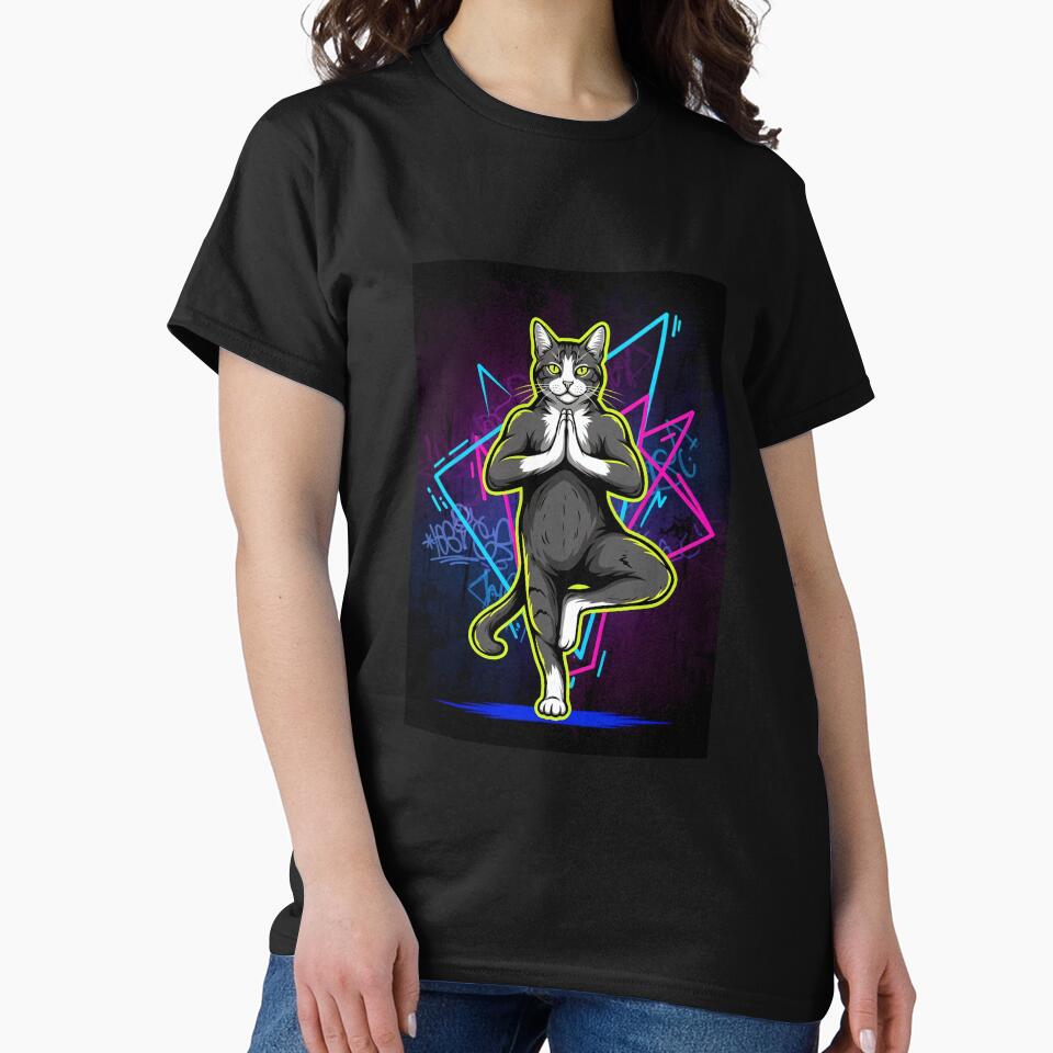 Cat Balance Yoga – Street Style Yoga by Pluto ⭐️ Unisex , , , Long Sleeve Tee