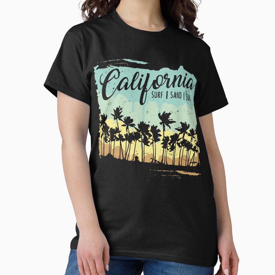 California Surfing Beach Summer Vintage by ShaneGuzman Unisex , , , Long Sleeve Tee