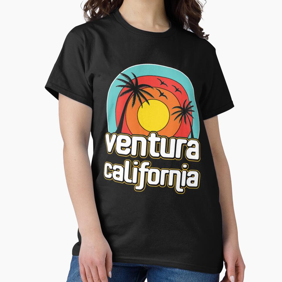Ventura Beach California Surfing by ClamenTaon Unisex , , , Long Sleeve Tee