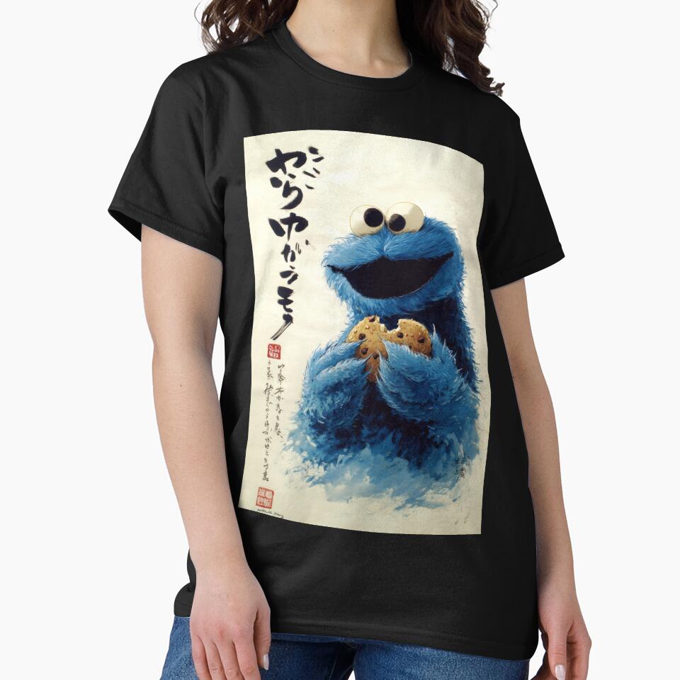 Cookie Monsta Sumi-e by AnimeArsenalPrints Unisex , , , Long Sleeve Tee