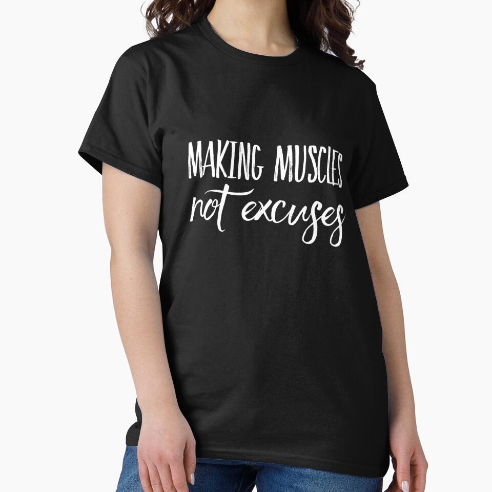 Making Muscles Not Excuses by keriannhill Unisex , , , Long Sleeve Tee