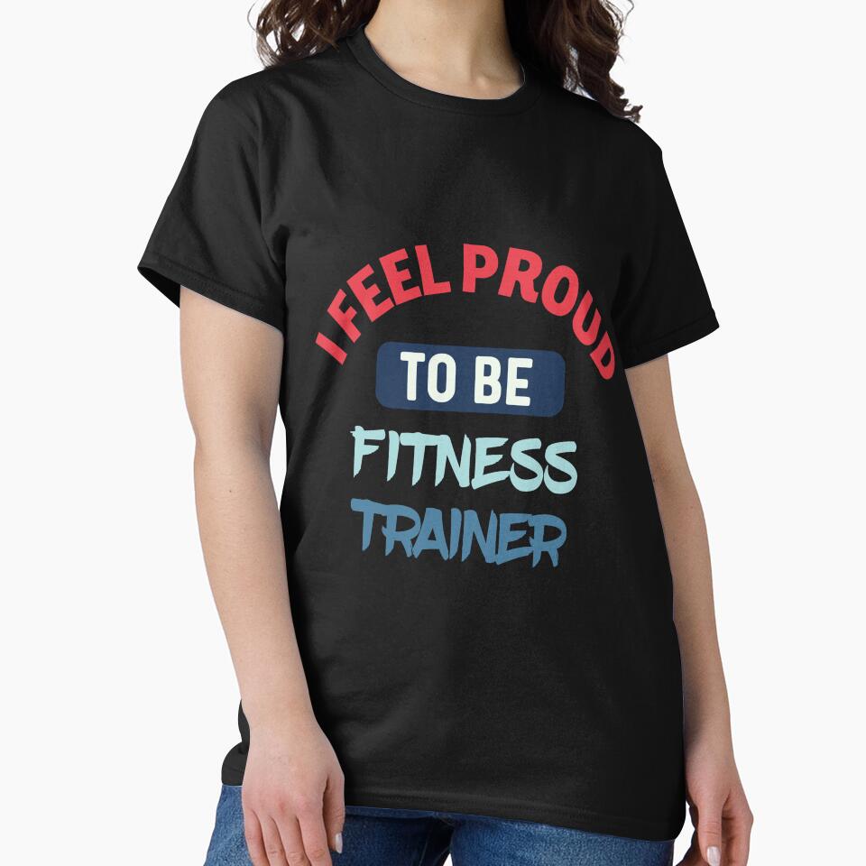 I feel Proud to be fitness trainer retro by bumperapparels Unisex , , , Long Sleeve Tee
