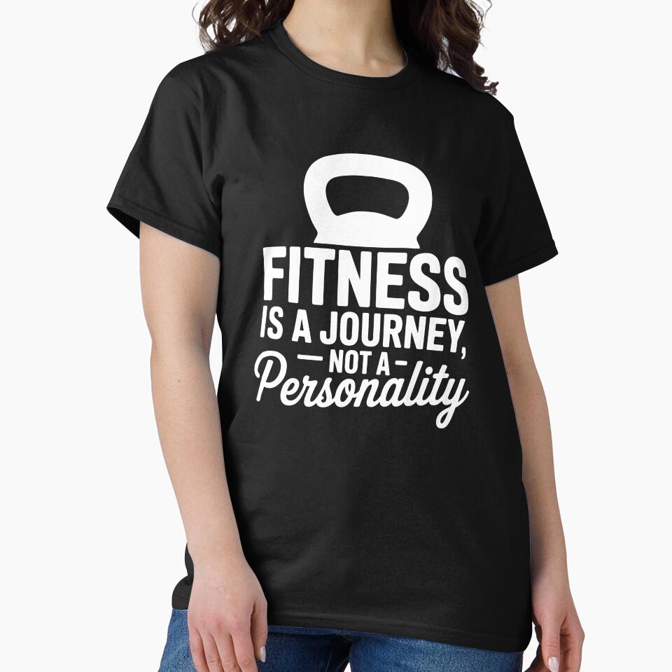 Fitness Is a Journey, Not a Personality by theartfulaspie Unisex , , , Long Sleeve Tee