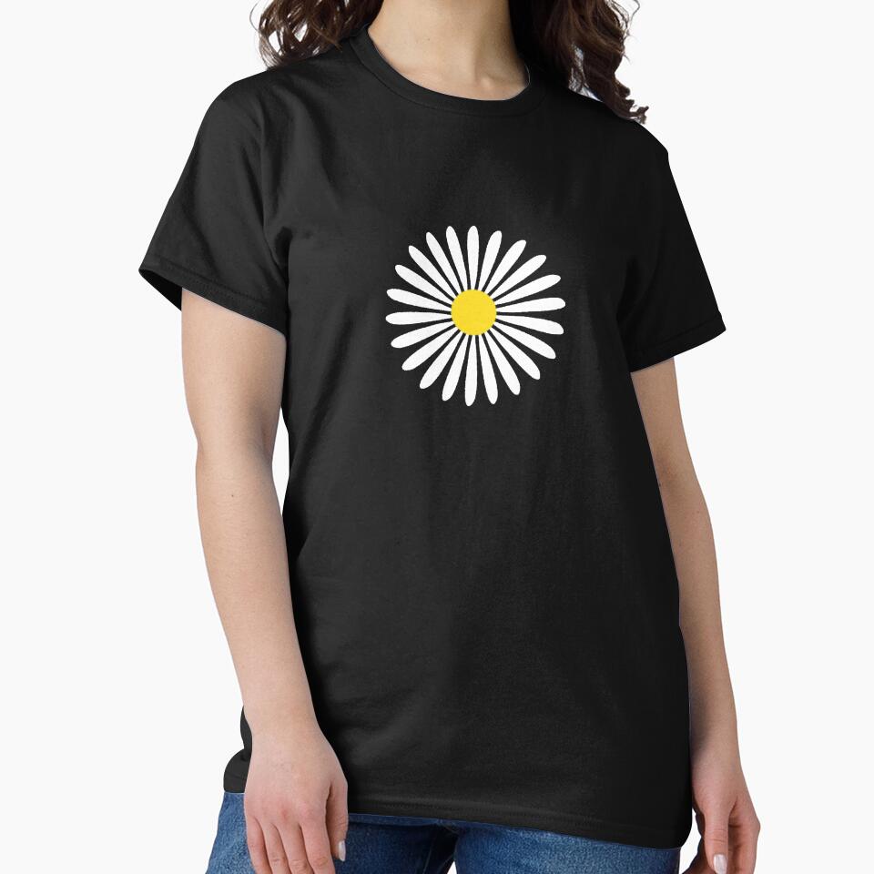 White flower by Ninja Design Printable Unisex , , , Long Sleeve Tee
