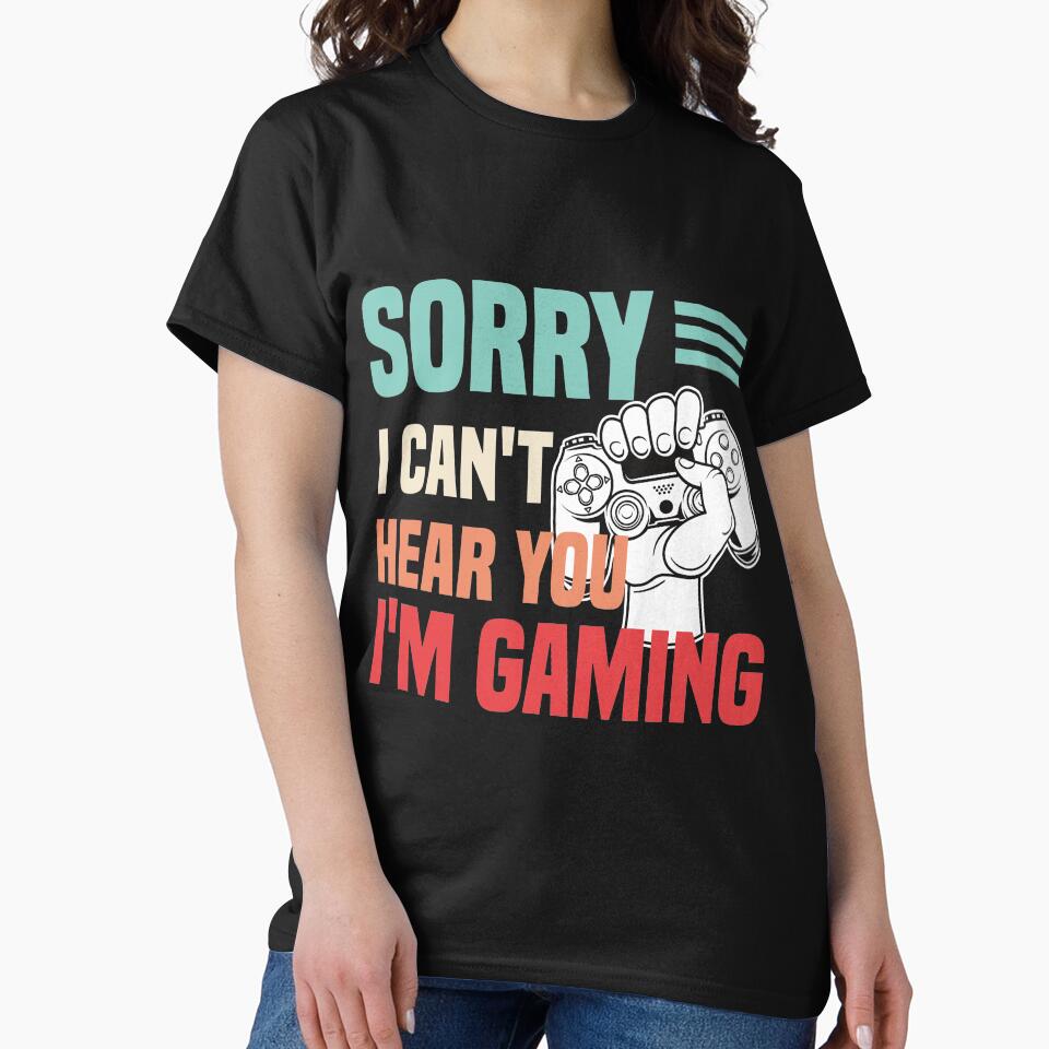 Sorry I Can't Hear You I'm Gaming by medbdj Unisex , , , Long Sleeve Tee