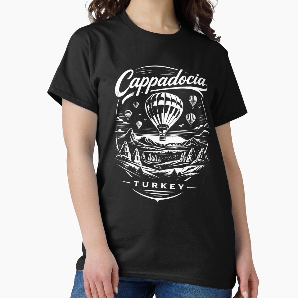 Cappadocia Turkey Hot Air Balloon Landscape by JackCurtis1991 Unisex , , , Long Sleeve Tee