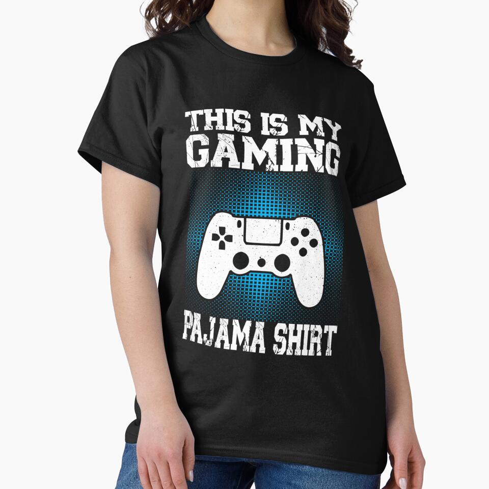This Is My gaming Pajama Shirt Funny Video Game Gamer by taaddison50 Unisex , , , Long Sleeve Tee