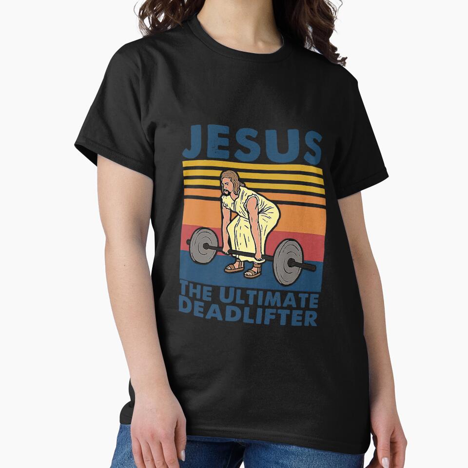Jesus The Ultimate Deadlifter Fitness by scimitar19 Unisex , , , Long Sleeve Tee