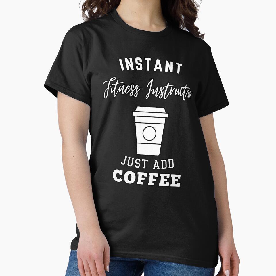 instant Fitness Instructor just add coffee by greenbluearts Unisex , , , Long Sleeve Tee