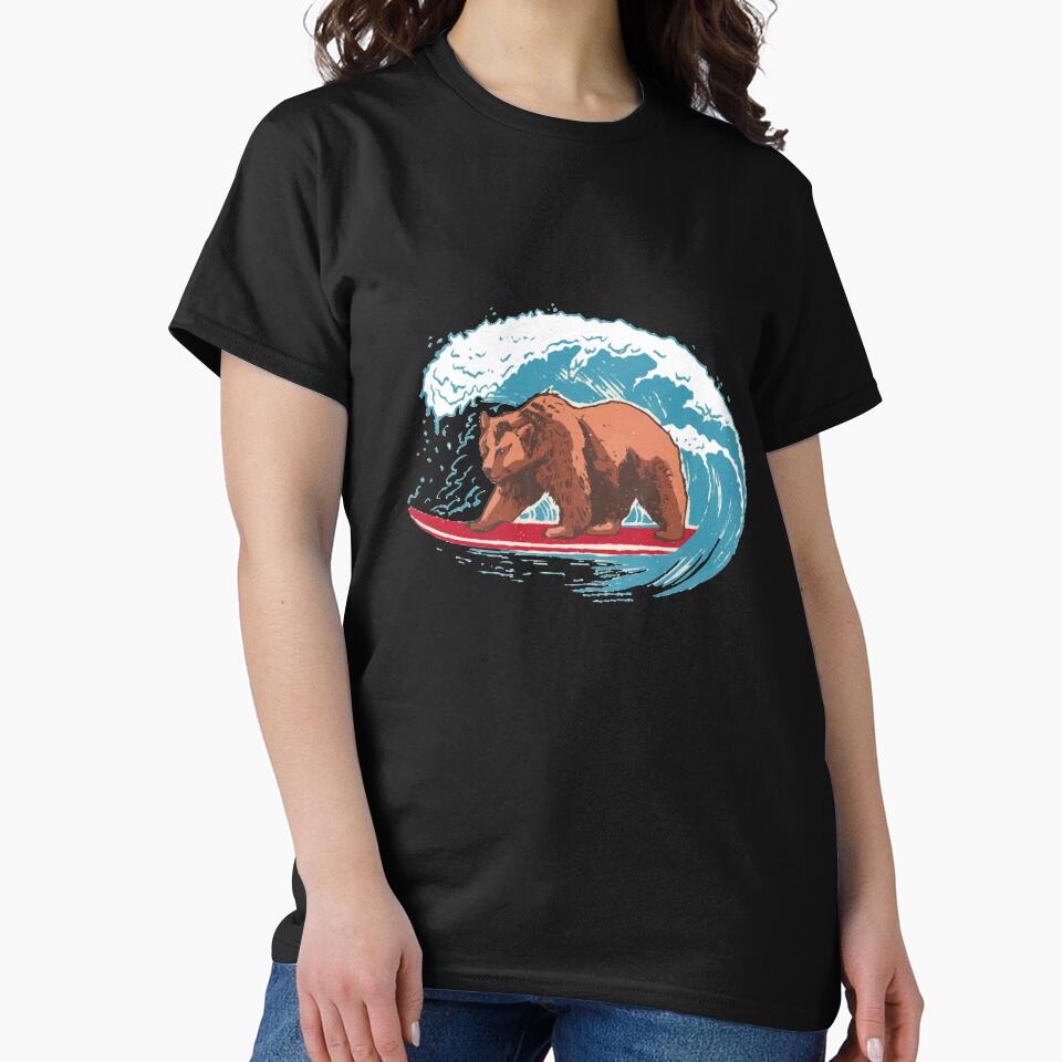 Surfing bear by zaher97 Unisex , , , Long Sleeve Tee