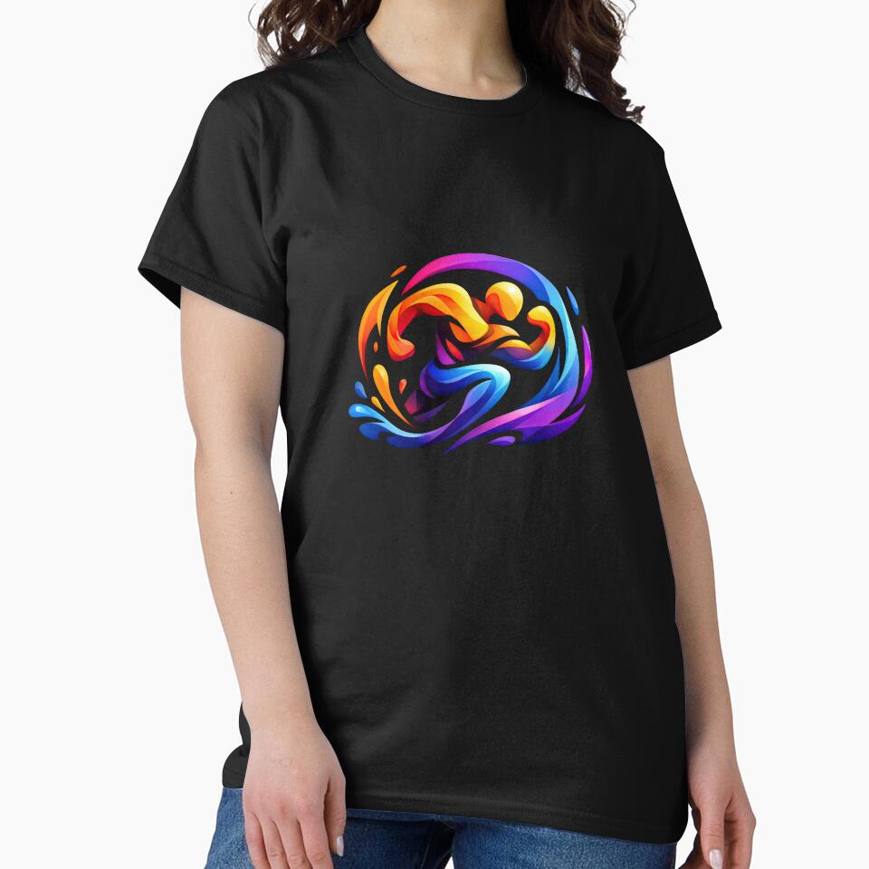 Dynamic Runner – Motion in Color by ForeverPrintsOK Unisex , , , Long Sleeve Tee