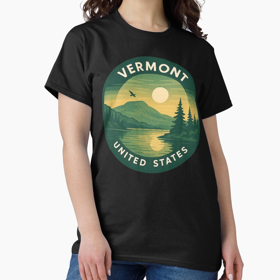 Vermont USA Vintage Travel by Thistle-TShop Unisex , , , Long Sleeve Tee