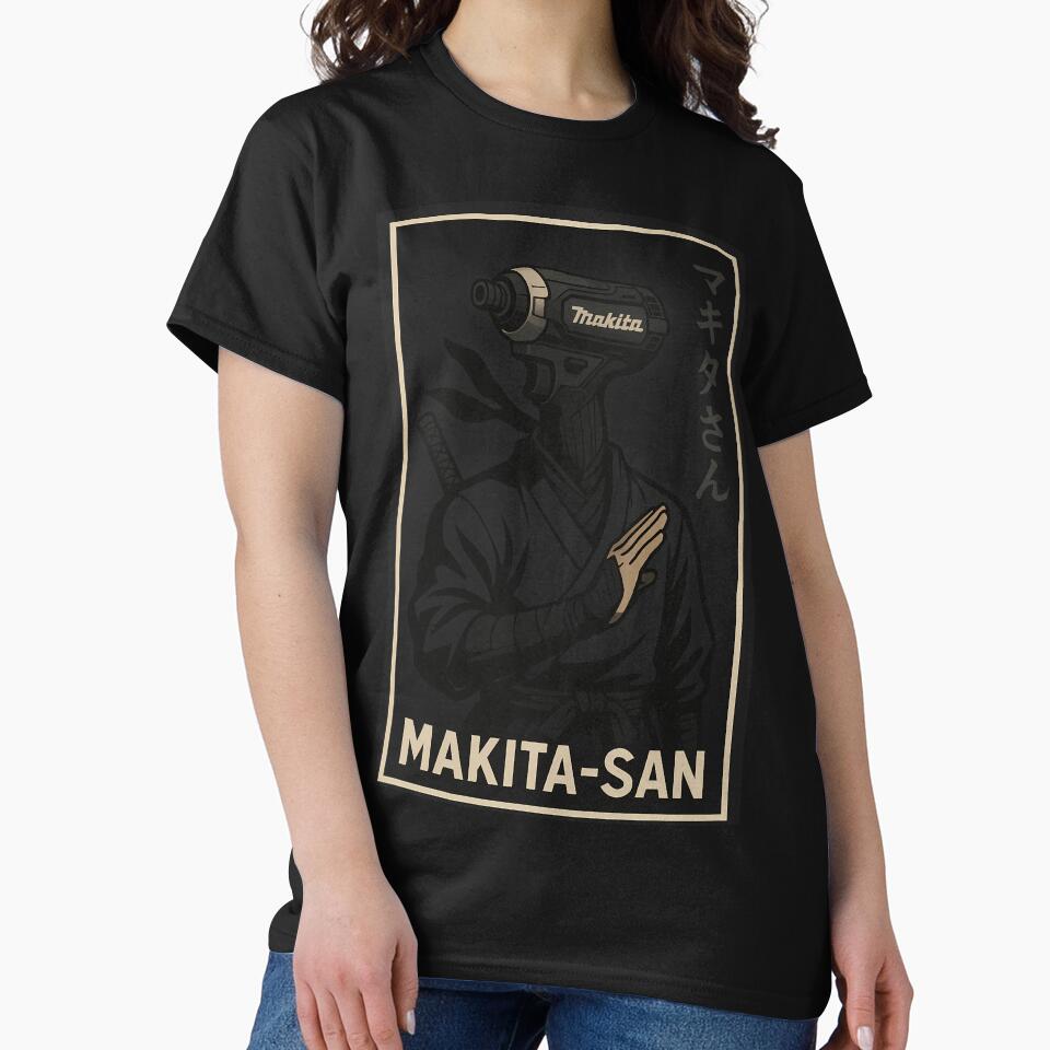 Makita-san (Black) by Ilia Nadyrbayev Unisex , , , Long Sleeve Tee