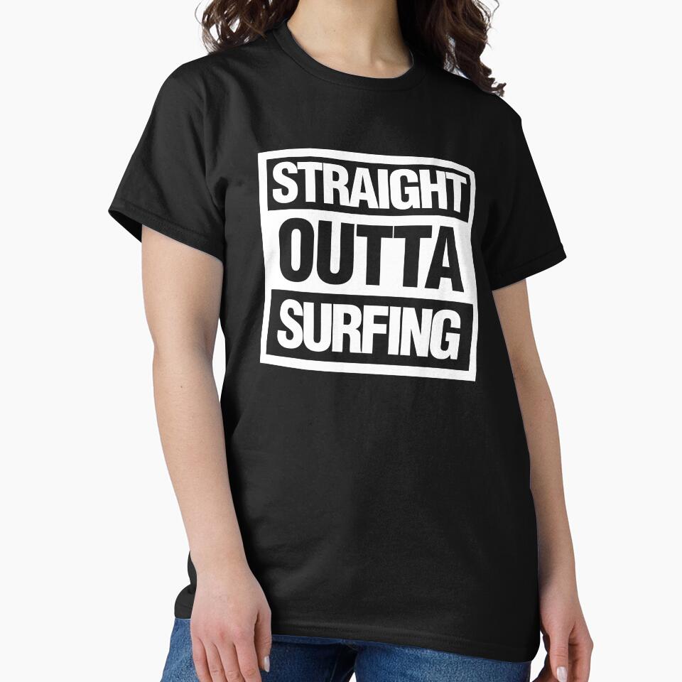 Straight Outta Surfing by elhefe Unisex , , , Long Sleeve Tee