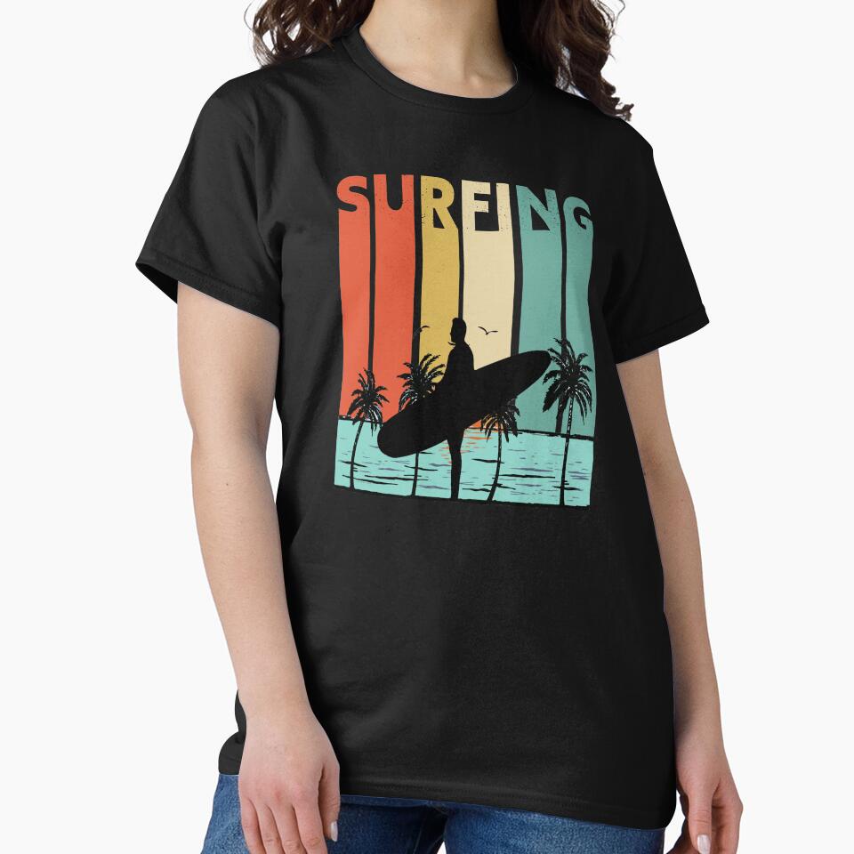 surfing lovers by virilamissa Unisex , , , Long Sleeve Tee