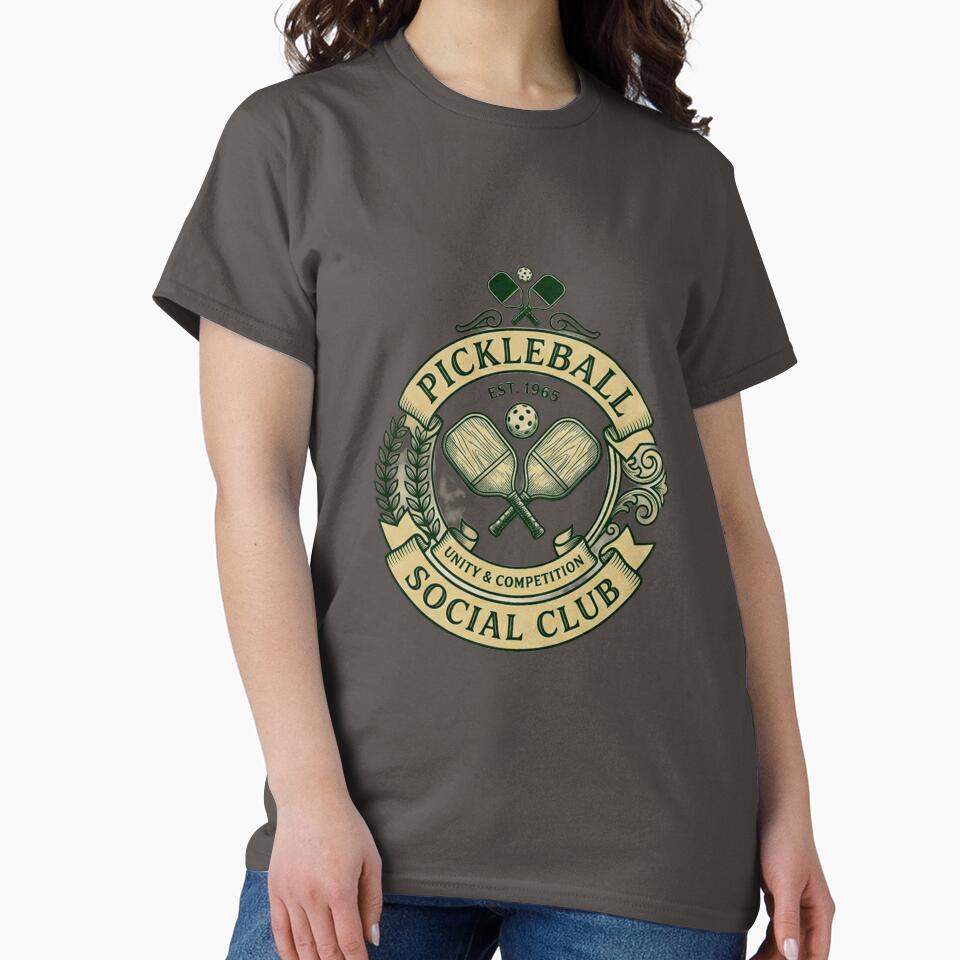 Pickleball Social Club - Athletic Crest by Clintora