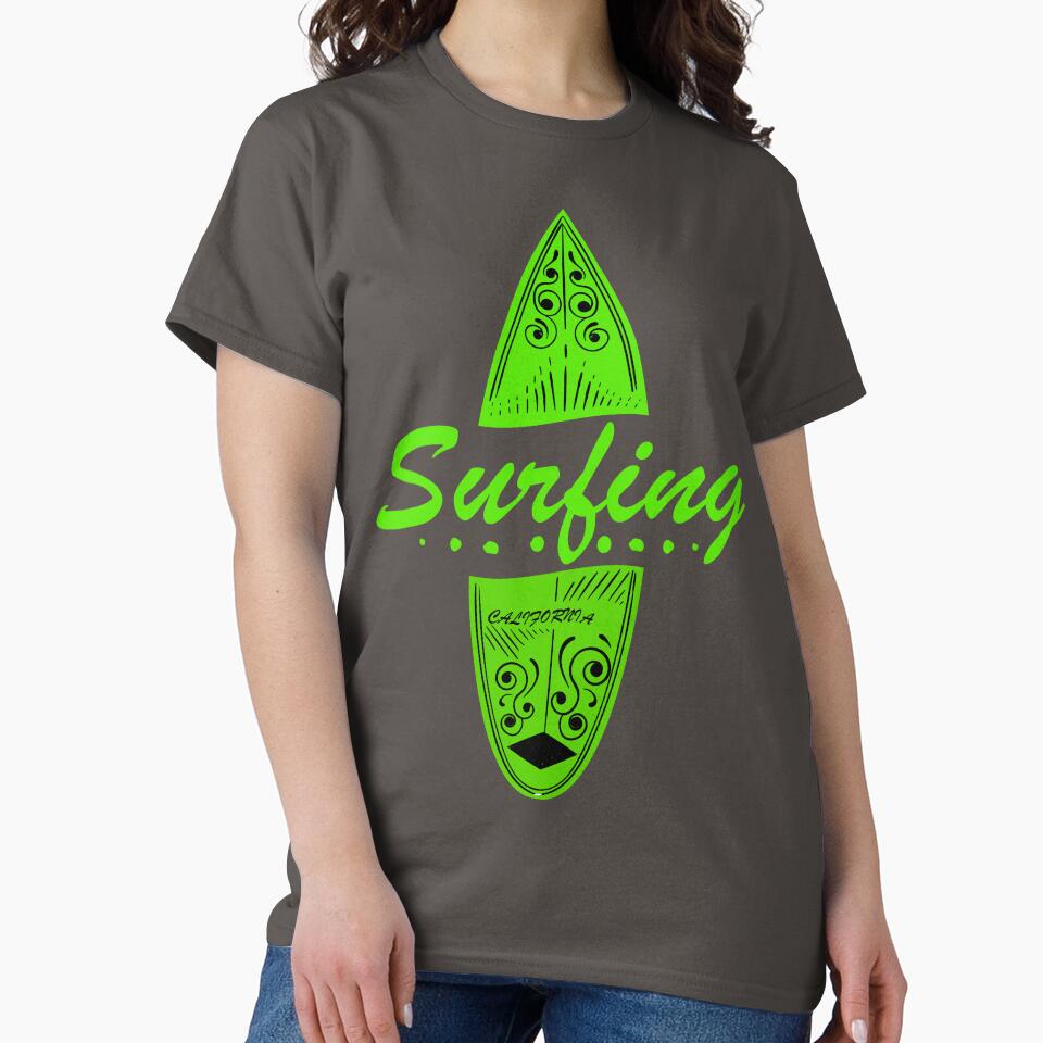 Cali Surfing by GRDesigns Unisex , , , Long Sleeve Tee