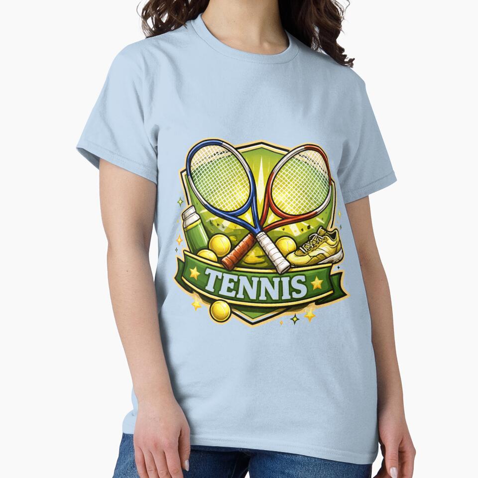 Tennis Racquet Retro Design – Tennis Player Gift for Tennis Lovers & Athletes by Wear Sculpt