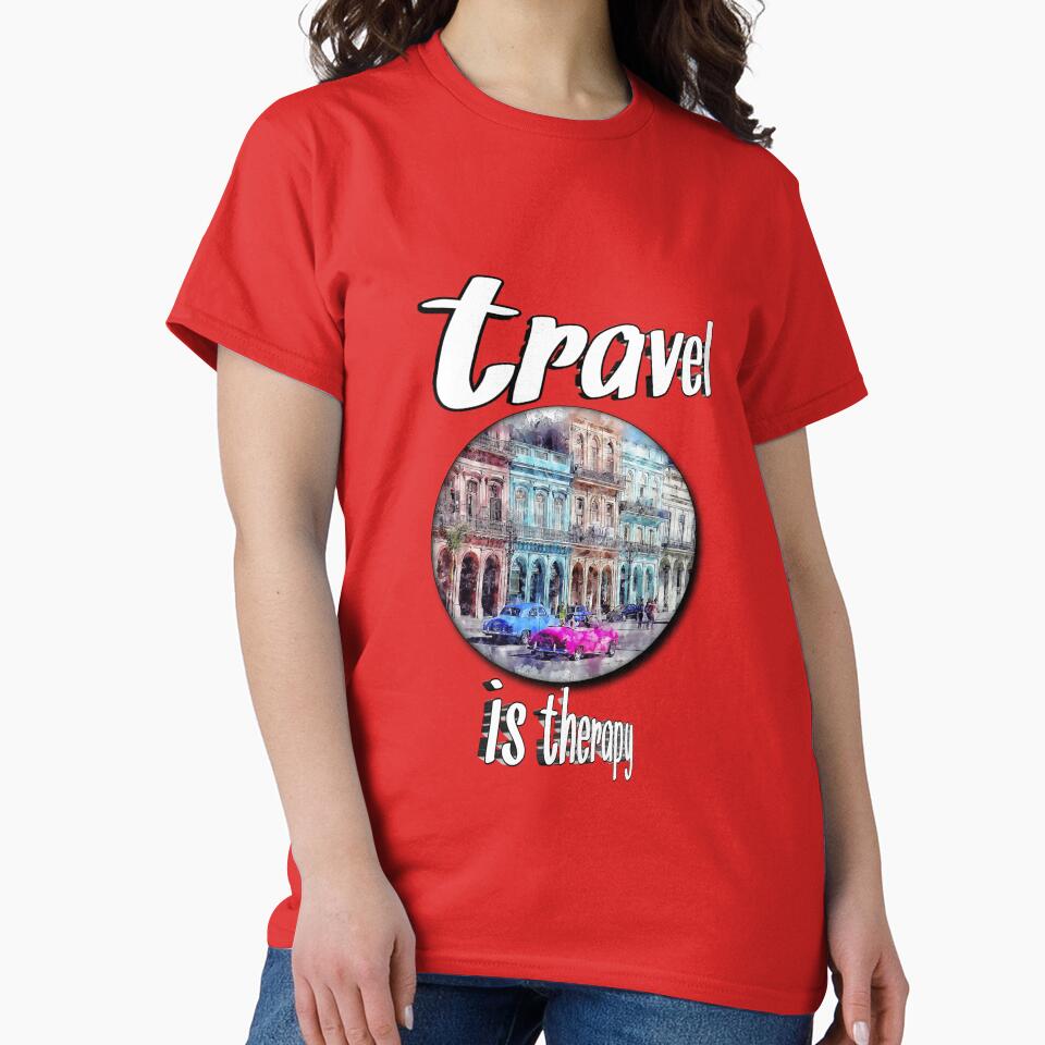 Travel is Therapy by Evanbabu Unisex , , , Long Sleeve Tee