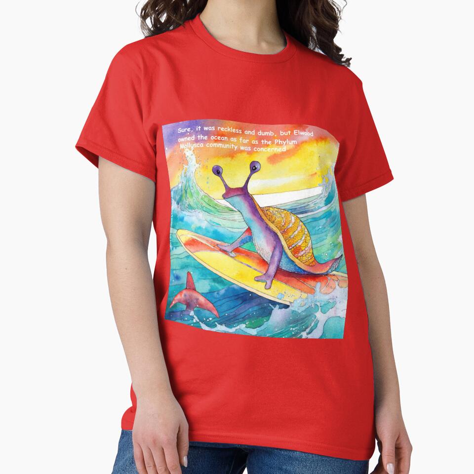 Reckless Dangerous Slug Surfing by Rick London Gifts Unisex , , , Long Sleeve Tee
