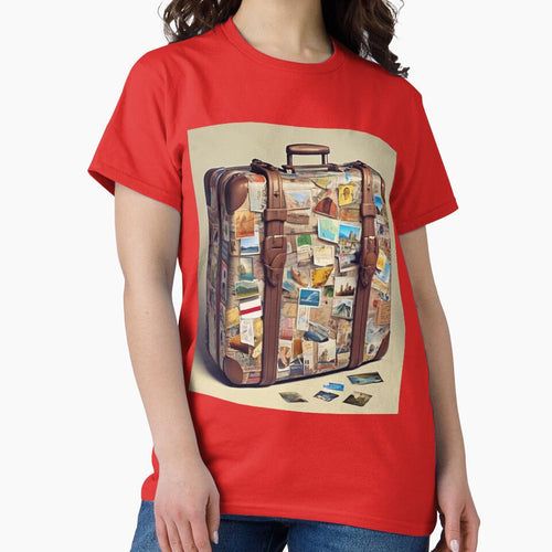 "Travel Sticker Suitcase" by Artisticanvas Unisex , , , Long Sleeve Tee