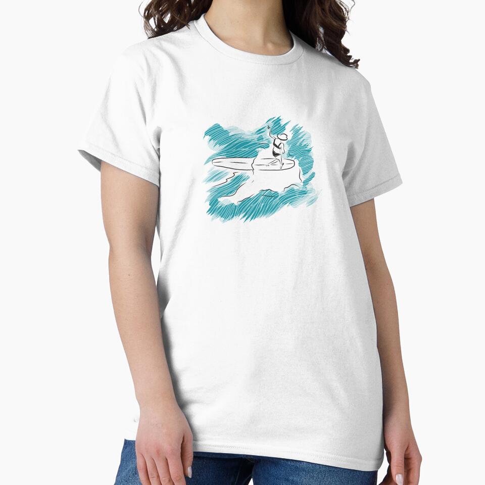 Surfing Longboard SURF Minimalist lines by Tropical Blood Unisex , , , Long Sleeve Tee