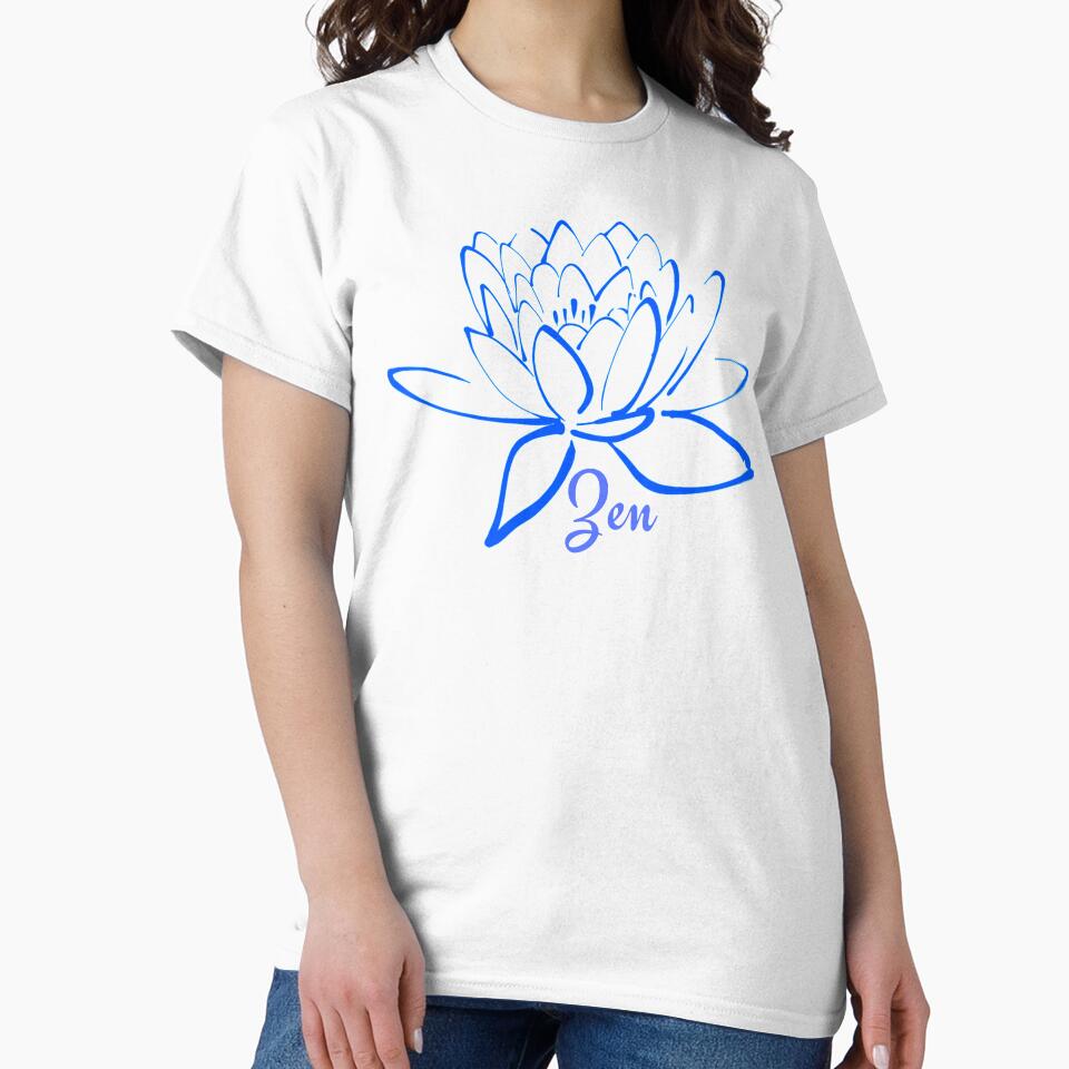 Lotus Zen Flower Blue - Yoga Meditation by Paulele