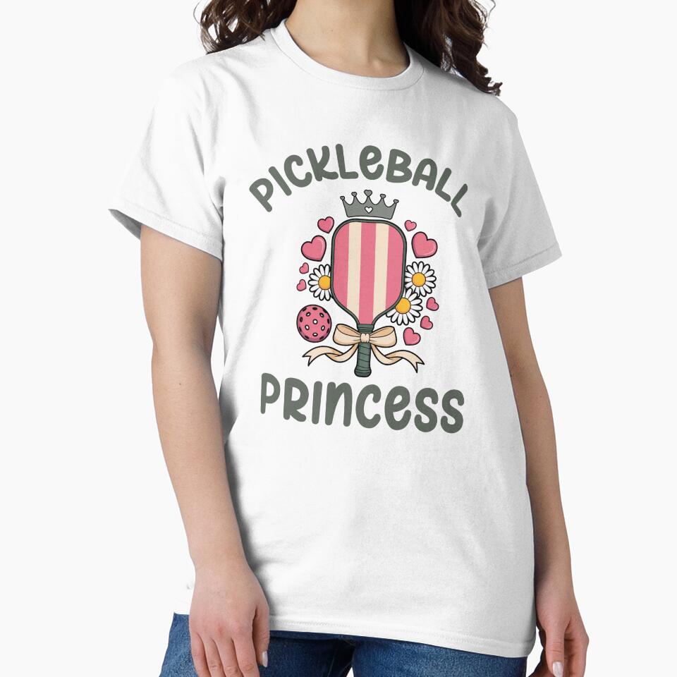 Pickleball Princess - Retro Preppy Sport Graphic by Wennebabs