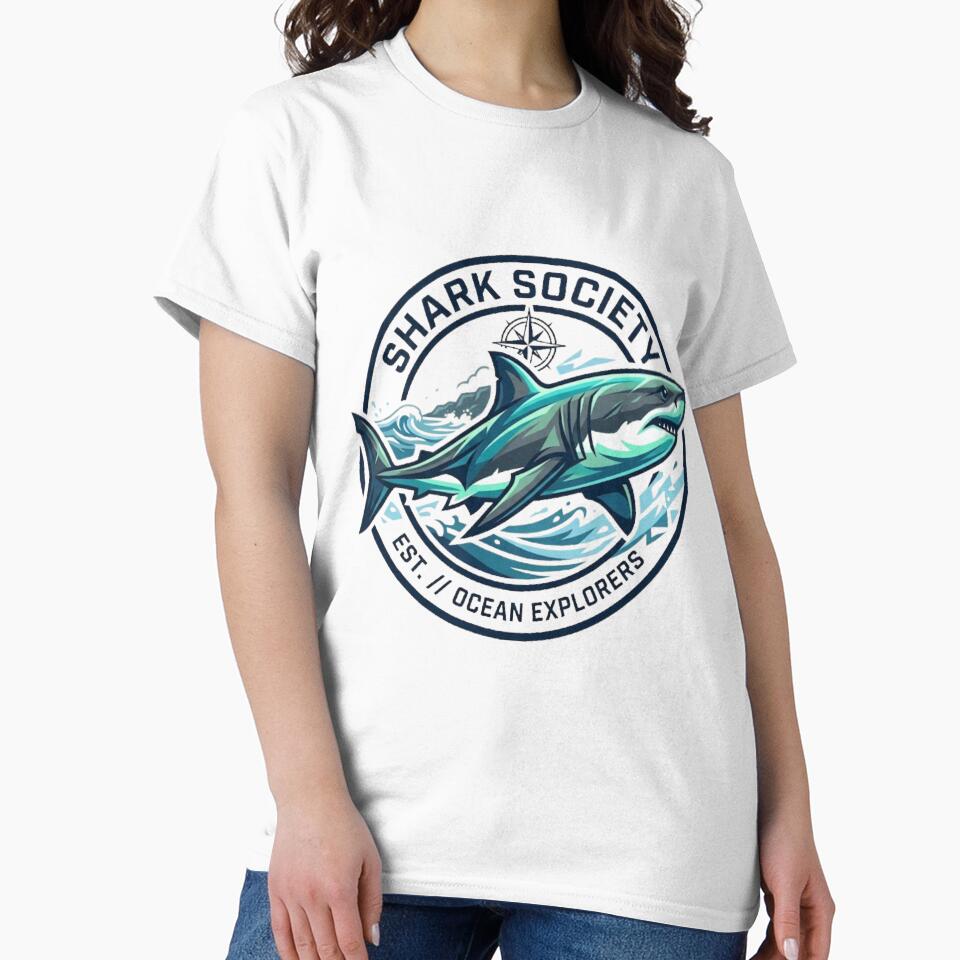 Shark Society Vintage Ocean Explorer Graphic by Wear Sculpt